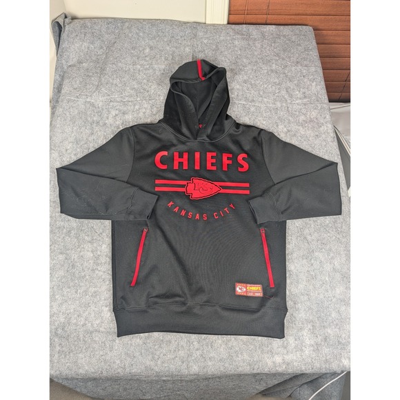 NFL Team Apparel Other - Kansas City‎ Chiefs NFL Team Apparel Black Red Hoodie Mens Small
